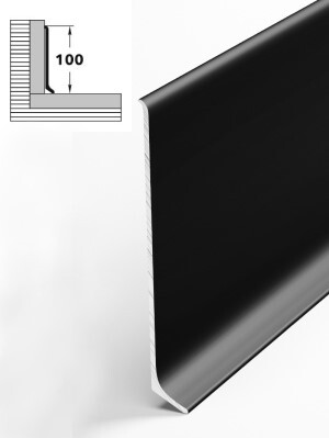 Плинтус АЛ100 2,5 м Bonkeel черный, 2500 * 95,1 * 11,2 мм