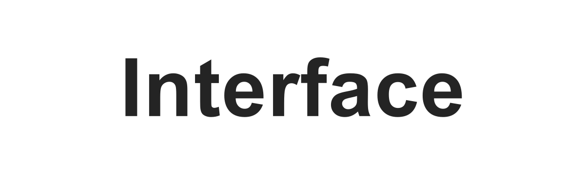 Текстовый логотип Interface Текстовый логотип Interface