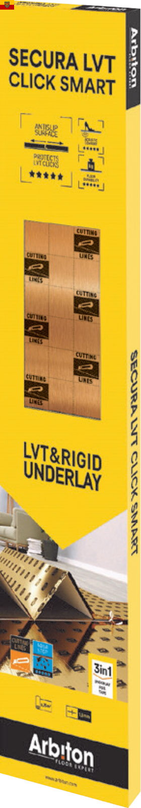 Подложка Arbiton Secura LVT Click Smart Antislip 1,5 мм (упак.\1,18х5,3м\6,25м2) 63уп\палл.