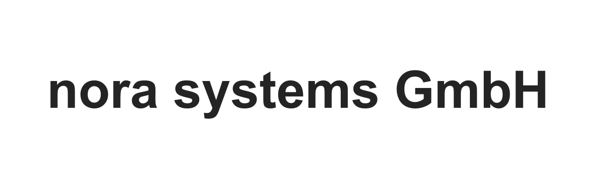 Текстовый логотип nora systems GmbH Текстовый логотип nora systems GmbH
