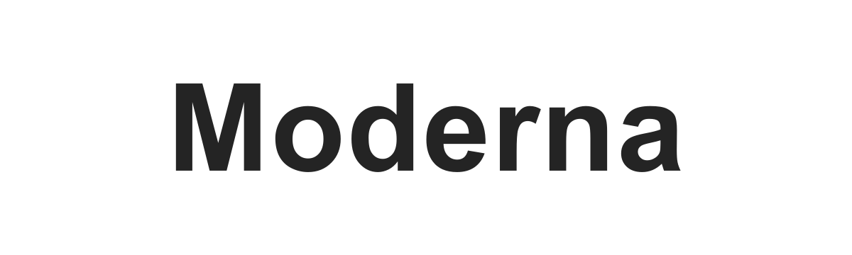Текстовый логотип Moderna Текстовый логотип Moderna