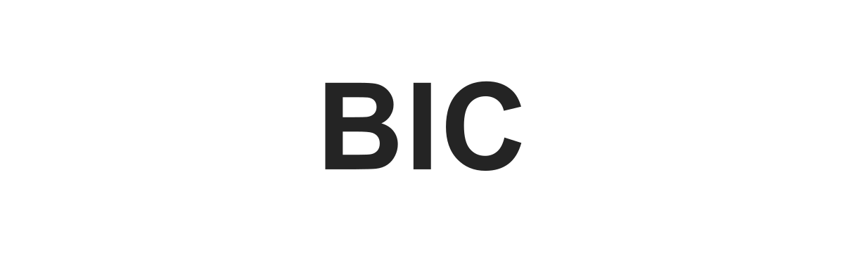 Текстовый логотип BIC Текстовый логотип BIC