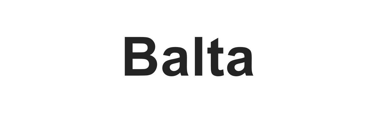 Текстовый логотип Balta Текстовый логотип Balta