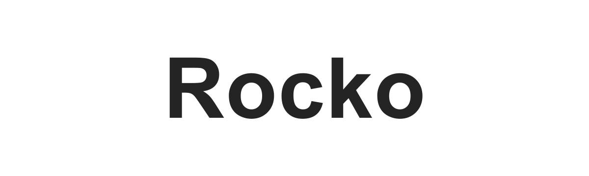 Текстовый логотип Rocko Текстовый логотип Rocko