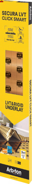 Подложка Arbiton Secura LVT Click Smart Antislip 1,5 мм (упак.\1,18х5,3м\6,25м2) 63уп\палл.