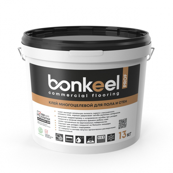 Клей многоцелевой Bonkeel Prof для пола и стен, 13 кг